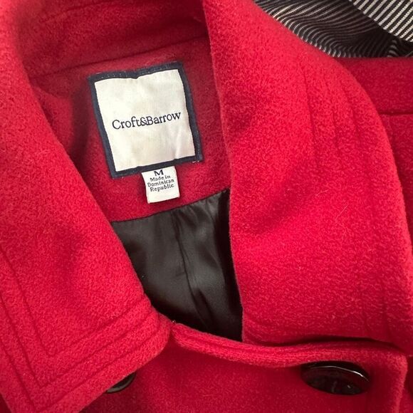Croft & Barrow elegant medium red wool peacoat   Elegant - Picture 6 of 6